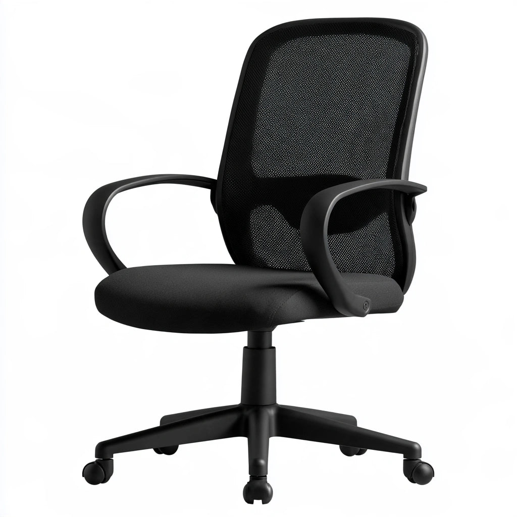 Ergonomiczny fotel biurowy, o nowoczesnej formie, kolor: czarny